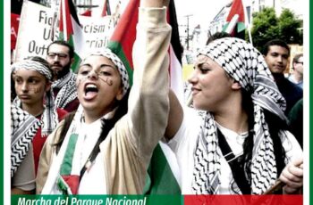 ¡Por una Palestina única, laica democrática y no racista del rio al mar! ¡Derrota militar de Israel!