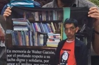 Plantón en memoria de Walter Garzón, fundador de la Asociación de Amigos y Familiares de Personas Desaparecidas