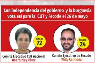 Mayo 26; elecciones en la CUT: Unidad de los sectores clasistas